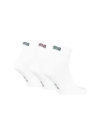 PUMA | Calzini casual Quarter Plain, confezione da 3 | weiss